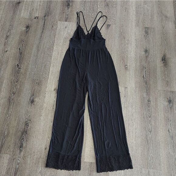 Victoria’s Secret Super Soft Black Modal Loungewear Jumpsuit Size - Small - Picture 2 of 7